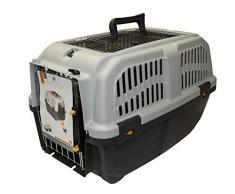 Panier de Transport pour Chat/Chien, Dim.55 x 36 x 35 cm, Coloris Gris, Sécurité et Praticité