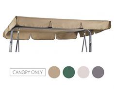 Sekey Canopée pour Balancelle de Jardin balançoire exterieure 3 Personnes Jardin Balcon,Taupe