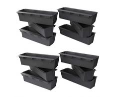 Artecsis Bac à fleurs en plastique pour palette Europe anthracite