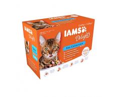 Iams Mer Sea Collection Nourriture Humide en Gelée pour Chat Adulte Toutes Les Races 12 Sachets x 85 g