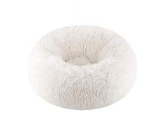 Vivi Bear Lit pour Chat Lit pour Chien Extra-Doux Confortable et Mignon,Coussin pour lit de Chat Lavable,Lit Donut Chien Convient aux Chats et aux Petits Chiens de Taille Moyenne(50 cm de diamètre
