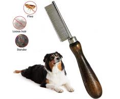 AIDIYA Peigne Anti-puces, poux Peigne de la poussière Peigne pour Chat & Chien de Efficace Contre Les puces | Professionnel Peigne antipuces pour Chien & Chat – Peigne Anti-Lentes pour Animaux