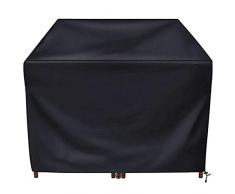 Bâche extérieure table de couverture de meubles de jardin et chaise antipoussière housse de patio étanche 210D anthracite (Size : 123x123x74CM)