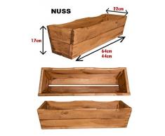 Nouveau bac à fleurs en bois tOP pot de fleurs pour jardin et terrasse montée d8 noix 44 cm