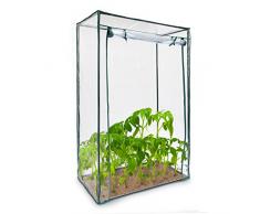 Relaxdays Serre pour Tomates Jardin PVC Terrasse Portable avec Porte Fermeture Enroulable, vert