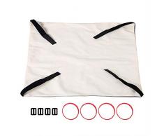 Sheens Lit hamac pour Chat, 2 côtés Doux sous la Chaise Hamacs de Table Chaud Chat imperméable pour Chat Kitty Hamac Lit Suspendu pour Chats Chiot Furets Lapins Autres Petits Animaux(Jaune + Gris L)