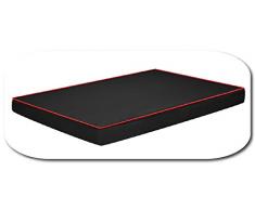 Fortisline Coussin pour Chien OAHU Tapis Matelas orthopédique XL 120x80x8 cm Noir/Rouge W419_01