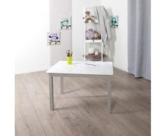 Table en bois pour enfant - Taupe et blanche