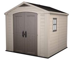 Keter/chalet et jardin 12SYDNEY 88 Sydney Abri de Jardin en PVC Résine Beige et Marron 257 x 255 x 243 cm