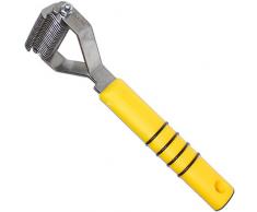 Mars Coat King Peigne démêloir pour chien d’une efficacité inégalée, à partir de 10 lames à étriller, convient parfaitement pour les terriers