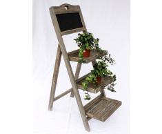 DanDiBo Echelle à Fleurs 12061 en Bois avec Tableau Noir H-110cm Porte Fleurs Echelles à Fleurs