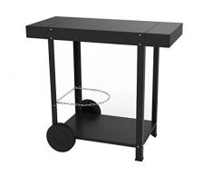 Eno - Chariot pour plancha en acier thermolaqué noir Eno
