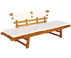 Balancelle robuste/Acacia banc de jardin en bois massif 190x66x75 cm,1#