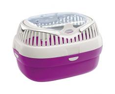 Ferplast Transport pour Lapins, Cochons DInde et Rats Aladino Large Cage de Transport pour Animaux Domestiques, Rongeurs, Lapins, Plastique Résistant, 36 X 26 X H 23 cm, Fuchsia