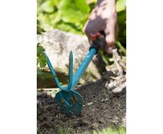 Serfouette à Fleurs Combisystem de Gardena : Double Binette à 2 Dents pour Ameublir le Sol, Largeur de Travail 6 Cm, Forme Pointue, Poignée Ergonomique, Protection Contre la Corrosion (8911-20)