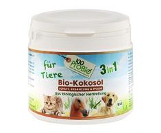 100ProBio Huile de coco pour chiens, chats et chevaux – Pure Naturelle – Sans produits chimiques – pour pelage, complément alimentaire et plus