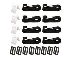 Kit de fixation pour enrouleur de couverture solaire, kit de sangle de fixation pour piscine de remplacement pour enrouleurs de couverture solaire | Comprend des sangles, des boucles et des clips