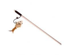 Jouet Bâton à Plume Artificiel avec souris pour Animaux Pet Chat