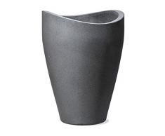 Scheurich 54266 254/54 Wave Globe High Pot de Fleurs Plastique Granit Noir 40 x 40 x 54 cm
