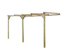 Festnight Pergola en Bois Tonnelle pour Jardin 2 x 5 x 2,2 m (2 x 4x 2,2m)