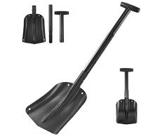 RATEL Pelle à Neige,3 pièces Alliage daluminium détachable Pelle Avalanche T-Grip Léger et Portable Hiver Pelles À Neige pour Plantation dune Pelle durgence en Plein air (26 à 32 Pouces)