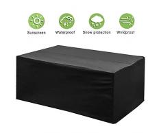 phixilin Housse Salon de Jardin, Housse Table de Jardin 210T Polyester Imperméable Anti-UV Bâche Salon de Jardin Housse de Protection pour Tables de Jardin, Chaise, Canapé (242 * 162 * 100cm)