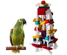 Lai-LYQ Jouet à mâcher pour Perroquet en Bois