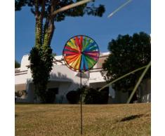 Girouette - Magic Wheel Twin 35 - résiste aux UV et aux intempéries - Roues : 2xØ35cm, Hauteur : 97cm - incl. Tige en fibre de verre