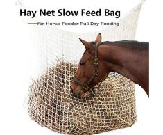 housesweet Sac de Filet de Foin pour Cheval journée complète Lente Alimentation gourmande haynet avec de Petits Trous