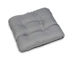 SuperKissen24 Coussin pour Chaise, Siège, Banc de Jardin, Canapé - Lot de 6 Coussins 45x45 cm - Bain DE Soleil - Intérieur/Extérieur – imperméable - Gris