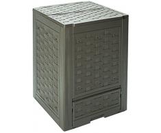 Gardiun Rattan – Composteur de 300 litres, Couleur Marron