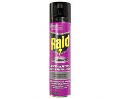 Raid Aérosol Insectes Volants et Rampants, Parfum Léger, Usage Intérieur et Extérieur, Insecticide, 400 ml