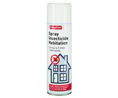 BEAPHAR - Spray insecticide habitation – Tue les insectes volants, rampants, les œufs et larves – Pour traiter des zones ciblées - Action longue durée jusquà 3 mois - Flacon 500ml
