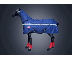 Turnout Rug Couverture Cheval Épaissir Garder Chaud Couverture Cheval Imperméable Exterieur Couverture Cheval avec Bavette Détachable,125cm
