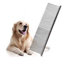 Pinkopink Peigne Chien Pour Animal Domestique Chien Chat Toilettage Peigne Brosse en Acier Inoxydable Pour Chiens à Poils Longs Barber Outils de Toilettage