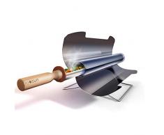 L.HPT Cuiseur Solaire Portable/cuisinière/Four/Barbecue Grill, BBQ Cuisinière Solaire Portable cuisinière BBQ sans fumée Se Pliant Inoxydable, Facile délicieux et Polyvalent pour 3-5 Personnes