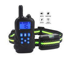 TRONMA Collier de Dressage à Distance pour Chien, Rechargeable de dresseur danimal familier étanche avec télécommande 4 Modes de Vibration tonale Scope 800 Mètres