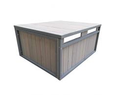 Garage de Robot tondeuse Toit en pente Bois massif Abri Automower Carport Gris 80x70x38cm