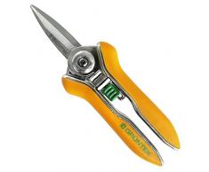 GRÜNTEK Sécateur à Fleurs COLIBRI épinette de jardin 100% Inoxydable. Poignées ergonomiques, ciseaux Bypass.