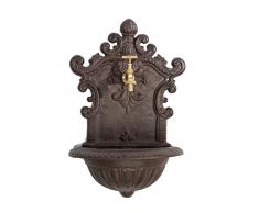 Fontaine Murale de Jardin avec Vasque - Style Ancien - Fer - 50,5 cm