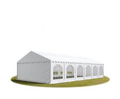 TOOLPORT Tente Barnum de Réception 6x12 m Bâches PVC 500 g/m² Blanc Cadre de Sol Jardin