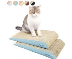 AMZNOVA Griffoirs pour Chats, Carton Ondulé pour Chat, Miniature Poteaux à Griffer, 2 Pièces, Bébé Bleu