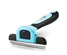 Sinypet Peigne Chat Chien, Brosse de Toilettage pour Animaux À Poils Courts Moyens étrille de toilettage Animale Peigne pour Chien et Chat (Bleu)