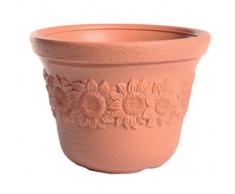 Terra Pot de Fleurs Sunny, Terre Cuite, 40 cm