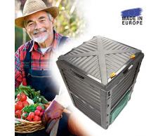 Composteur de jardin - Transforme des déchets organiques en compost - Composteur rapide avec couvercle, capacité 300ml