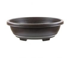 Pot à bonsaï 36.6x29.2x11.8cm marron foncé ovale plastique