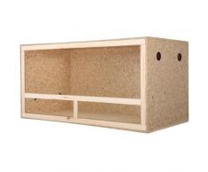Repiterra Terrarium Reptiles & Batraciens En Bois OSB , Facile à Monter, Vivarium avec Aération Sur Les Côtés – 100x40x40cm