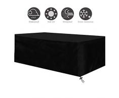 Osarke Housse Salon de Jardin Housse Table de Jardin Imperméable Bâche Salon de Jardin Housse Mobilier Jardin Extérieure Protection Meubles de Jardin Tissu Oxford 420D (170 x 94 x 70cm) - Noir