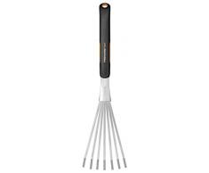 Fiskars Râteau à main, Longueur : 44,3 cm, Largeur: 12,5 cm, Noir/Orange, Acier inoxydable/Plastique, Xact, 1027044