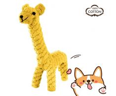 Baby Pet Ainimo Puppy Jouet Corde lEnnui, Coton Naturel Dents de Nettoyage à mâcher Jouet Petit Chien (Girafe)